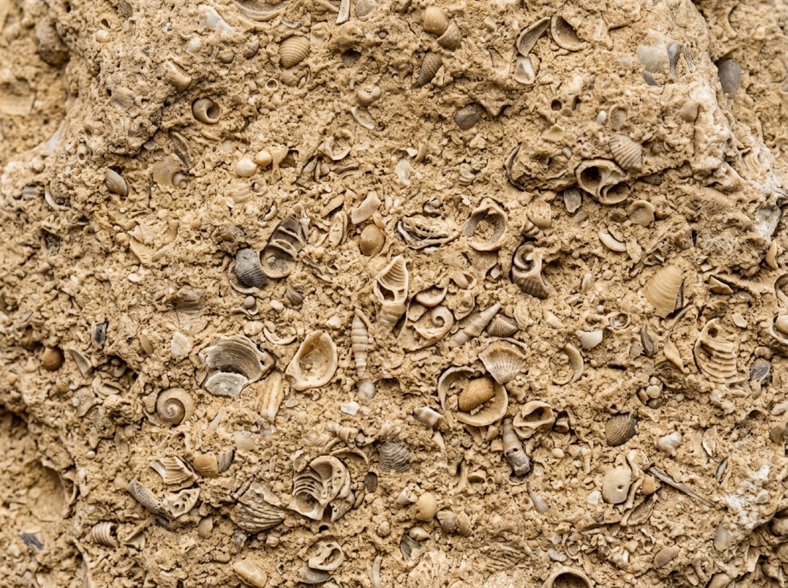 Muschelkalk-Textur (KI-generiertes Bild)
